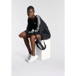 Schwarze Sportliche adidas Essentials Rundhals-Ausschnitt Shirtkleider aus Baumwolle für Damen Größe XS 