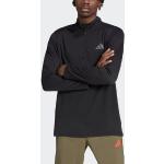 Schwarze Sportliche Langärmelige adidas Performance Essentials Stehkragen Herrensweatshirts mit Reißverschluss aus Polyester Größe 4 XL 
