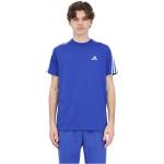 Reduzierte Blaue adidas Performance Essentials T-Shirts aus Jersey für Herren Größe L für den für den Frühling 