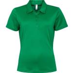 Grüne Kurzärmelige adidas Performance Kurzarm-Poloshirts aus Polyester für Damen 