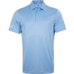 Hellblaue Kurzärmelige adidas Performance Kurzarm-Poloshirts aus Polyester für Herren 