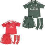 adidas Real Madrid Kinder Jungen Trikot und Short im Set Minikit Torwart Mini