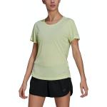 Grüne Kurzärmelige adidas Run It T-Shirts für Damen Größe M 