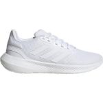 Weiße adidas Runfalcon Herrensportschuhe mit Schnürsenkel in Normalweite aus Textil atmungsaktiv 