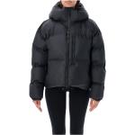 Schwarze Gesteppte adidas Mini Kurzjacken & Cropped-Jackets mit Reißverschluss mit Kapuze für Damen Größe XS für den für den Winter 