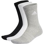 adidas Unisex Cushioned Sportswear 3 Pairs Crew Socken, Medium Grey Heather/White/Black, XXL