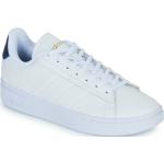 Reduzierte Weiße adidas Court Low Sneaker aus Leder für Herren Größe 49,5 