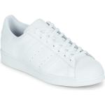 Weiße adidas Superstar Low Sneaker aus Leder für Damen Größe 42 
