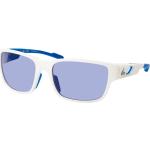 Weiße adidas Quadratische Kunststoffsonnenbrillen für Herren 