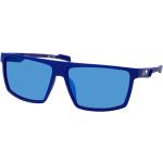 Blaue adidas Rechteckige Rechteckige Sonnenbrillen aus Kunststoff für Herren 