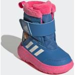 Reduzierte Blaue adidas Sportswear Die Eiskönigin Kinderstiefel mit Klettverschluss Größe 27 