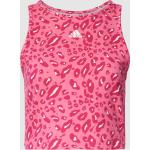 Pinke Animal-Print adidas Sportswear Crop-Tops & Bauchfreie Tops aus Baumwolle Cropped für Damen Größe M für den für den Sommer 