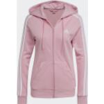 Pinke adidas Essentials Zip Hoodies & Sweatjacken aus Baumwollmischung für Damen Größe S 