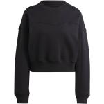 Schwarze Sportliche adidas Damensweatshirts Cropped Größe L für den für den Herbst 
