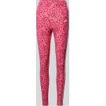 Pinke Animal-Print adidas Sportswear Damenleggings aus Baumwolle Größe XS 