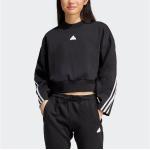 Reduzierte Schwarze Sportliche adidas Sportswear Rundhals-Ausschnitt Damensweatshirts Größe L 