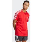 Rote Sportliche Kurzärmelige adidas Essentials Rundhals-Ausschnitt T-Shirts aus Jersey für Herren Größe 4 XL für den für den Sommer 