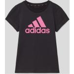 Schwarze Unifarbene adidas Kinder T-Shirts aus Baumwolle für Mädchen Größe 170 