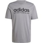 Graue Kurzärmelige adidas Sportswear Rundhals-Ausschnitt T-Shirts für Herren Größe 3 XL 
