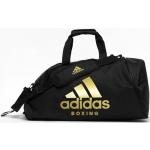 Schwarze adidas Herrensporttaschen mit Reißverschluss aus Kunstfaser mit Außentaschen 
