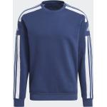 Blaue Langärmelige adidas Squadra Herrensweatshirts aus Baumwollmischung Größe S 