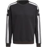 Schwarze Langärmelige adidas Squadra Rundhals-Ausschnitt Herrensweatshirts aus Fleece 