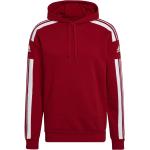 Rote Sportliche adidas Squadra Sweatshirts aus Fleece mit Kapuze Größe L 