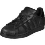 Reduzierte Schwarze Streetwear adidas Superstar Low Sneaker aus Leder für Kinder Größe 37,5 