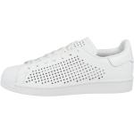 Reduzierte Weiße Streetwear adidas Superstar 2 Low Sneaker aus Leder für Kinder Größe 46,5 