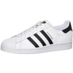 Reduzierte Weiße Streetwear adidas Superstar Low Sneaker aus Leder für Herren Größe 48 
