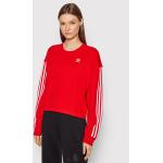 Reduzierte Rote adidas Damensweatshirts Größe M 