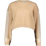 Reduzierte Beige adidas Rundhals-Ausschnitt Damensweatshirts aus Baumwolle Größe S 