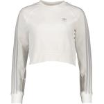 Reduzierte Weiße adidas Rundhals-Ausschnitt Damensweatshirts aus Baumwolle Größe S 
