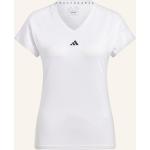 Weiße adidas Essentials T-Shirts aus Polyester für Damen Größe S 