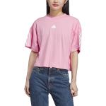 Reduzierte Rosa adidas T-Shirts aus Baumwolle für Damen Größe S 