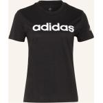 Schwarze adidas Essentials T-Shirts aus Jersey für Damen Größe S 