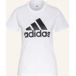 Weiße adidas Essentials T-Shirts aus Baumwolle für Damen Größe S 