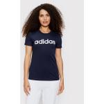 Reduzierte Dunkelblaue adidas T-Shirts für Damen Größe L 