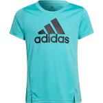 Reduzierte Hellblaue adidas Kinder T-Shirts aus Polyester für Mädchen Größe 110 