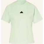 Mintgrüne adidas Z.N.E. T-Shirts aus Baumwollmischung für Damen Größe S 