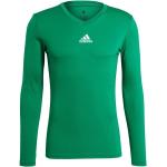 Grüne Langärmelige adidas Performance T-Shirts für Herren Größe M 