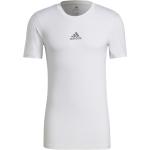 Weiße Kurzärmelige adidas Techfit Shirts aus Polyester Größe XL 