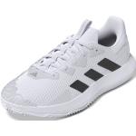 Weiße adidas SoleMatch Control Tennisschuhe mit Schnürsenkel in Normalweite aus Mesh atmungsaktiv für Herren Größe 43 
