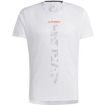 Weiße adidas Terrex Agravic T-Shirts für Herren Größe L 
