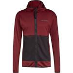 Adidas Terrex Hiking Jacket Tech Fleece Lite Hooded shadow red/black