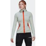 Adidas Terrex Hiking Jacket Tech Fleece Lite Hooded Women linen green/semi impact orange