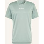 Hellgrüne adidas Terrex T-Shirts aus Polyester für Herren Übergrößen 