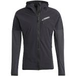 adidas Terrex - Terrex Techrock Hooded Wind Fleece Jacket - Softshelljacke Gr S grau