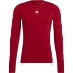 Rote Langärmelige adidas Power Rundhals-Ausschnitt T-Shirts für Herren Größe XL 