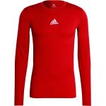 Rote Langärmelige adidas Techfit T-Shirts aus Jersey Größe XXL 